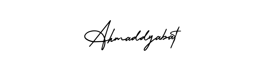 The best way (AmerikaSignatureDemo-Regular) to make a short signature is to pick only two or three words in your name. The name Ahmaddyabat include a total of six letters. For converting this name. Ahmaddyabat signature style 3 images and pictures png