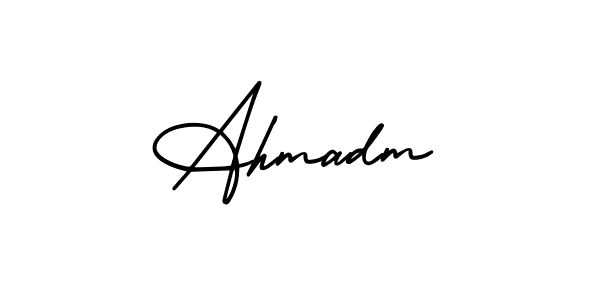 It looks lik you need a new signature style for name Ahmadm. Design unique handwritten (AmerikaSignatureDemo-Regular) signature with our free signature maker in just a few clicks. Ahmadm signature style 3 images and pictures png