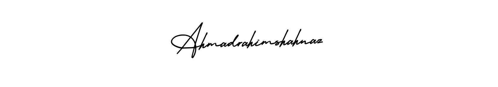 Use a signature maker to create a handwritten signature online. With this signature software, you can design (AmerikaSignatureDemo-Regular) your own signature for name Ahmadrahimshahnaz. Ahmadrahimshahnaz signature style 3 images and pictures png