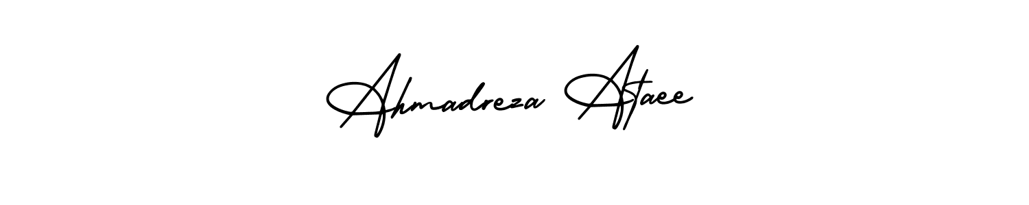 Make a beautiful signature design for name Ahmadreza Ataee. With this signature (AmerikaSignatureDemo-Regular) style, you can create a handwritten signature for free. Ahmadreza Ataee signature style 3 images and pictures png