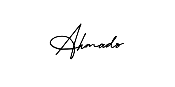 How to make Ahmads signature? AmerikaSignatureDemo-Regular is a professional autograph style. Create handwritten signature for Ahmads name. Ahmads signature style 3 images and pictures png