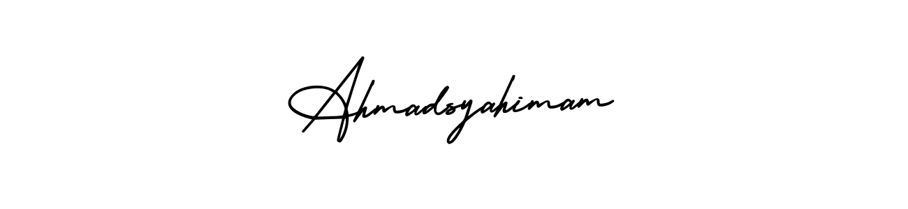 Ahmadsyahimam stylish signature style. Best Handwritten Sign (AmerikaSignatureDemo-Regular) for my name. Handwritten Signature Collection Ideas for my name Ahmadsyahimam. Ahmadsyahimam signature style 3 images and pictures png