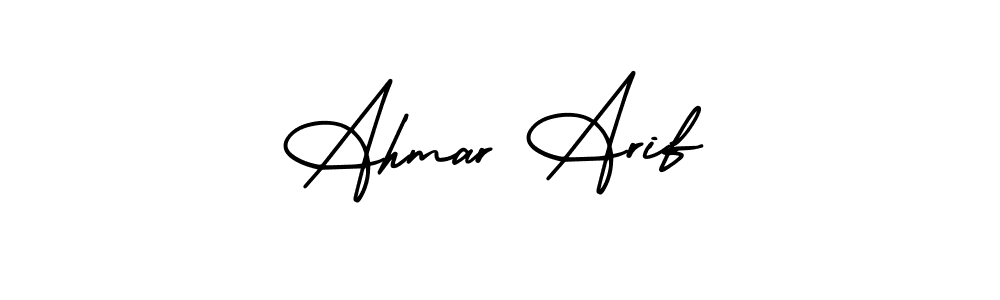 Use a signature maker to create a handwritten signature online. With this signature software, you can design (AmerikaSignatureDemo-Regular) your own signature for name Ahmar Arif. Ahmar Arif signature style 3 images and pictures png