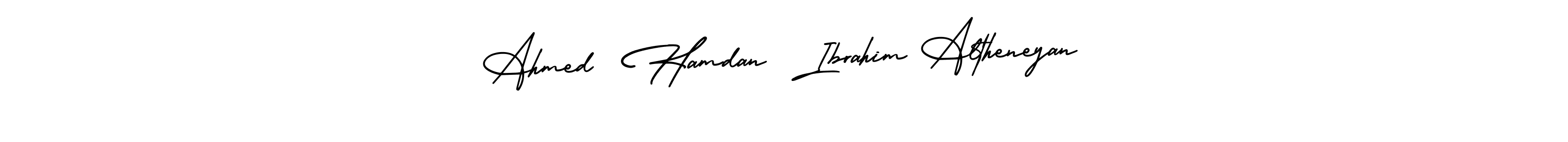 Design your own signature with our free online signature maker. With this signature software, you can create a handwritten (AmerikaSignatureDemo-Regular) signature for name Ahmed  Hamdan  Ibrahim Altheneyan. Ahmed  Hamdan  Ibrahim Altheneyan signature style 3 images and pictures png