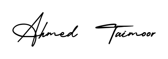 Master the art of signing with Ahmed  Taimoor written in fluent AmerikaSignatureDemo-Regular script. A great template to practice and refine your handwriting. Ahmed  Taimoor signature style 3 images and pictures png