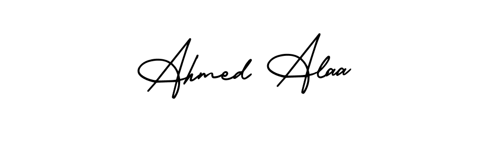 Similarly AmerikaSignatureDemo-Regular is the best handwritten signature design. Signature creator online .You can use it as an online autograph creator for name Ahmed Alaa. Ahmed Alaa signature style 3 images and pictures png