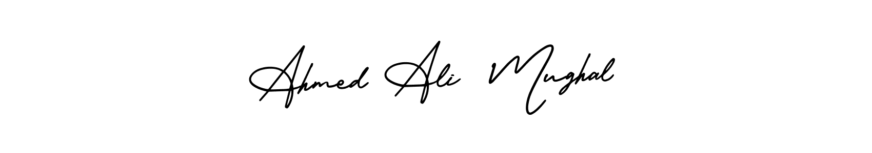 Similarly AmerikaSignatureDemo-Regular is the best handwritten signature design. Signature creator online .You can use it as an online autograph creator for name Ahmed Ali  Mughal. Ahmed Ali  Mughal signature style 3 images and pictures png