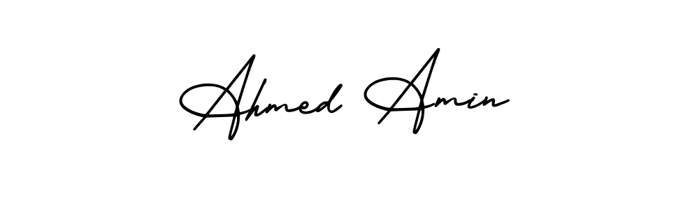 This is the best signature style for the Ahmed Amin name. Also you like these signature font (AmerikaSignatureDemo-Regular). Mix name signature. Ahmed Amin signature style 3 images and pictures png