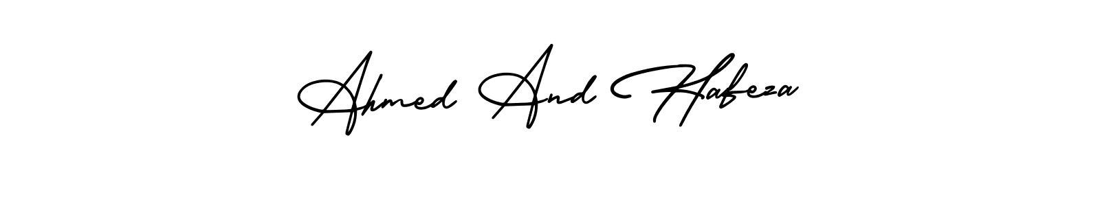 How to Draw Ahmed And Hafeza signature style? AmerikaSignatureDemo-Regular is a latest design signature styles for name Ahmed And Hafeza. Ahmed And Hafeza signature style 3 images and pictures png
