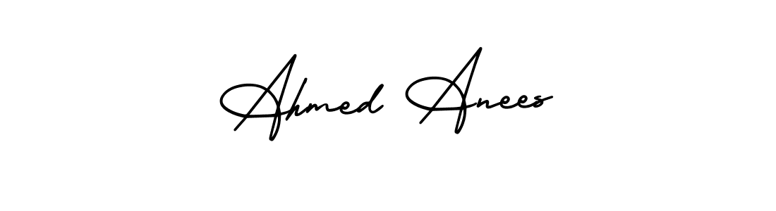 Use a signature maker to create a handwritten signature online. With this signature software, you can design (AmerikaSignatureDemo-Regular) your own signature for name Ahmed Anees. Ahmed Anees signature style 3 images and pictures png