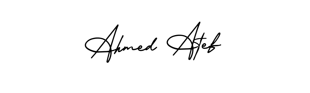 Ahmed Atef stylish signature style. Best Handwritten Sign (AmerikaSignatureDemo-Regular) for my name. Handwritten Signature Collection Ideas for my name Ahmed Atef. Ahmed Atef signature style 3 images and pictures png