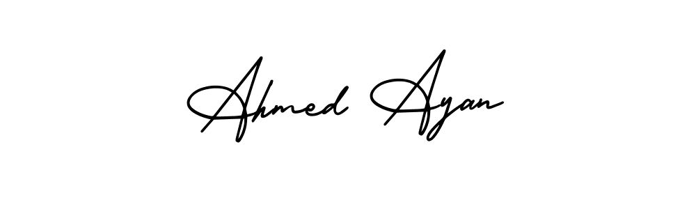 How to make Ahmed Ayan name signature. Use AmerikaSignatureDemo-Regular style for creating short signs online. This is the latest handwritten sign. Ahmed Ayan signature style 3 images and pictures png