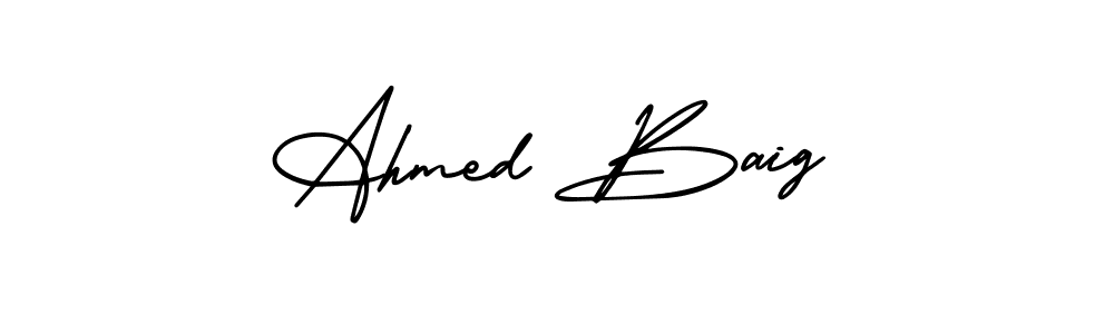 Make a beautiful signature design for name Ahmed Baig. With this signature (AmerikaSignatureDemo-Regular) style, you can create a handwritten signature for free. Ahmed Baig signature style 3 images and pictures png