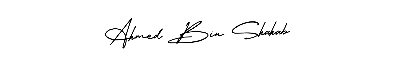 How to make Ahmed Bin Shahab signature? AmerikaSignatureDemo-Regular is a professional autograph style. Create handwritten signature for Ahmed Bin Shahab name. Ahmed Bin Shahab signature style 3 images and pictures png