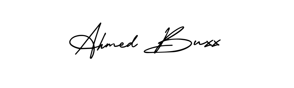 Ahmed Buxx stylish signature style. Best Handwritten Sign (AmerikaSignatureDemo-Regular) for my name. Handwritten Signature Collection Ideas for my name Ahmed Buxx. Ahmed Buxx signature style 3 images and pictures png