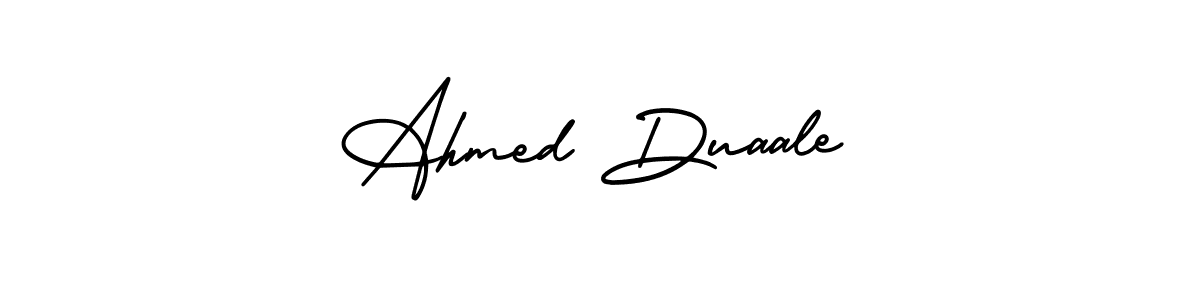 AmerikaSignatureDemo-Regular is a professional signature style that is perfect for those who want to add a touch of class to their signature. It is also a great choice for those who want to make their signature more unique. Get Ahmed Duaale name to fancy signature for free. Ahmed Duaale signature style 3 images and pictures png