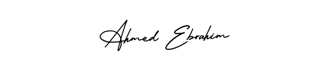 The best way (AmerikaSignatureDemo-Regular) to make a short signature is to pick only two or three words in your name. The name Ahmed Ebrahim include a total of six letters. For converting this name. Ahmed Ebrahim signature style 3 images and pictures png