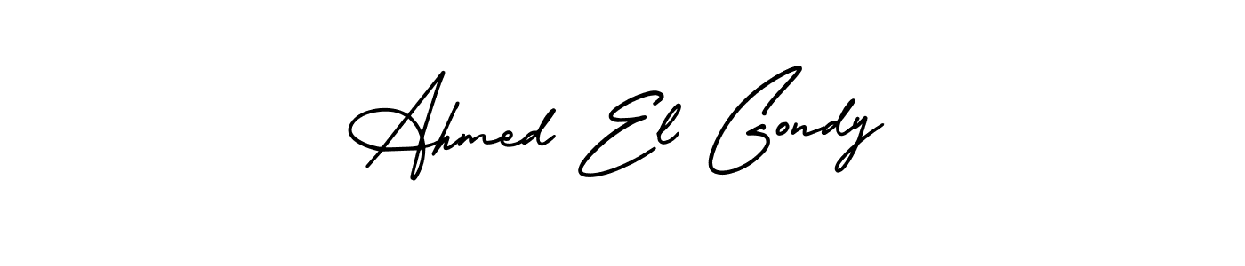 Make a beautiful signature design for name Ahmed El Gondy. With this signature (AmerikaSignatureDemo-Regular) style, you can create a handwritten signature for free. Ahmed El Gondy signature style 3 images and pictures png