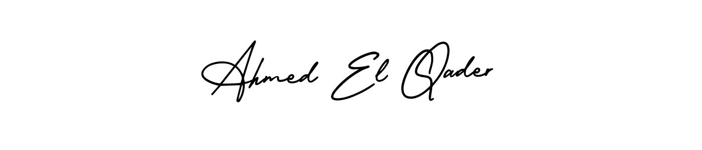 Use a signature maker to create a handwritten signature online. With this signature software, you can design (AmerikaSignatureDemo-Regular) your own signature for name Ahmed El Qader. Ahmed El Qader signature style 3 images and pictures png