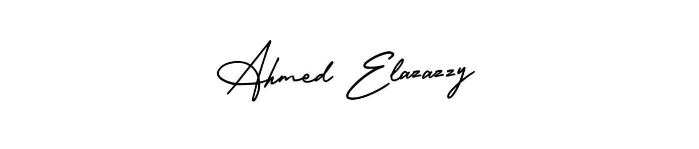 Design your own signature with our free online signature maker. With this signature software, you can create a handwritten (AmerikaSignatureDemo-Regular) signature for name Ahmed Elazazzy. Ahmed Elazazzy signature style 3 images and pictures png