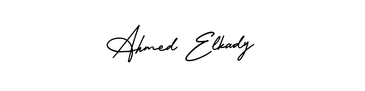 AmerikaSignatureDemo-Regular is a professional signature style that is perfect for those who want to add a touch of class to their signature. It is also a great choice for those who want to make their signature more unique. Get Ahmed Elkady name to fancy signature for free. Ahmed Elkady signature style 3 images and pictures png