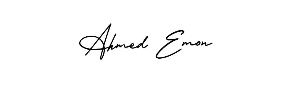 Design your own signature with our free online signature maker. With this signature software, you can create a handwritten (AmerikaSignatureDemo-Regular) signature for name Ahmed Emon. Ahmed Emon signature style 3 images and pictures png