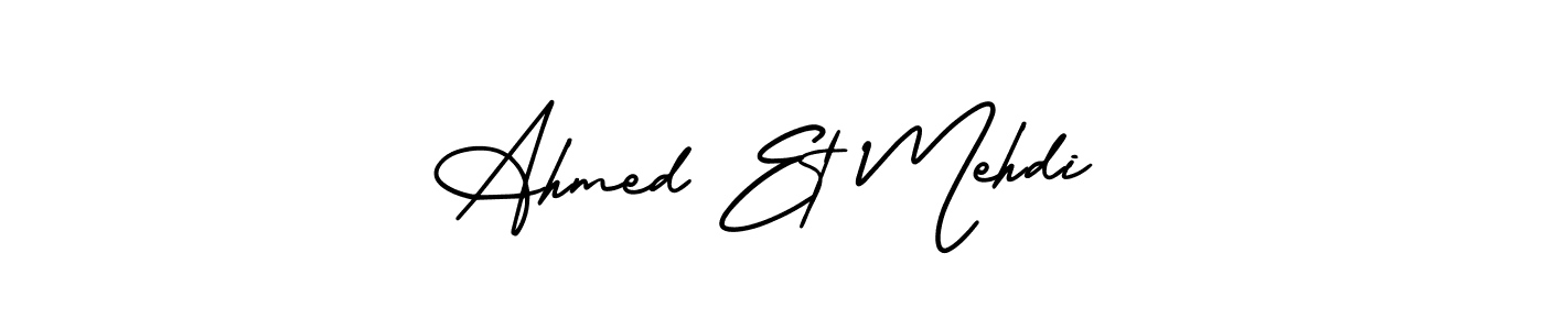 The best way (AmerikaSignatureDemo-Regular) to make a short signature is to pick only two or three words in your name. The name Ahmed Et Mehdi include a total of six letters. For converting this name. Ahmed Et Mehdi signature style 3 images and pictures png