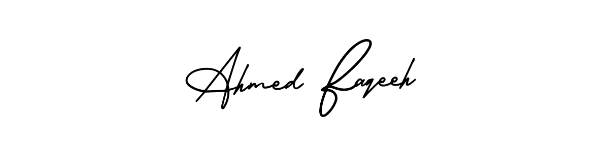 Ahmed Faqeeh stylish signature style. Best Handwritten Sign (AmerikaSignatureDemo-Regular) for my name. Handwritten Signature Collection Ideas for my name Ahmed Faqeeh. Ahmed Faqeeh signature style 3 images and pictures png