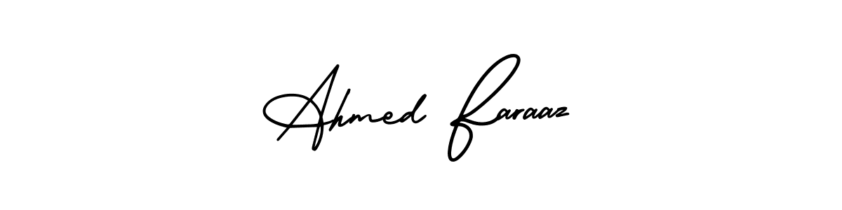 if you are searching for the best signature style for your name Ahmed Faraaz. so please give up your signature search. here we have designed multiple signature styles  using AmerikaSignatureDemo-Regular. Ahmed Faraaz signature style 3 images and pictures png