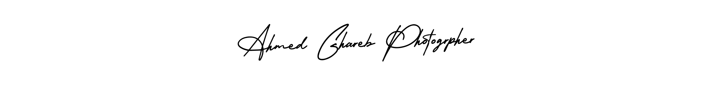 Ahmed Ghareb Photogrpher stylish signature style. Best Handwritten Sign (AmerikaSignatureDemo-Regular) for my name. Handwritten Signature Collection Ideas for my name Ahmed Ghareb Photogrpher. Ahmed Ghareb Photogrpher signature style 3 images and pictures png