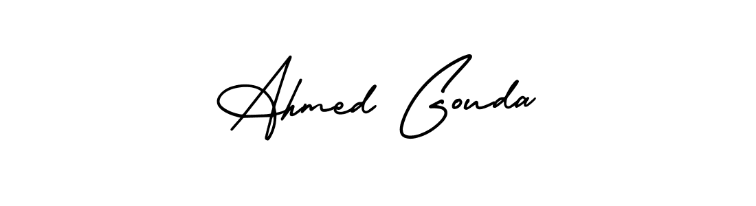 Also You can easily find your signature by using the search form. We will create Ahmed Gouda name handwritten signature images for you free of cost using AmerikaSignatureDemo-Regular sign style. Ahmed Gouda signature style 3 images and pictures png