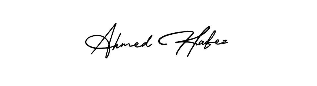 This is the best signature style for the Ahmed Hafez name. Also you like these signature font (AmerikaSignatureDemo-Regular). Mix name signature. Ahmed Hafez signature style 3 images and pictures png