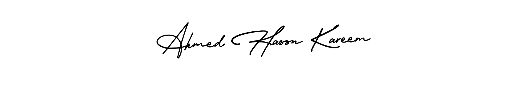 AmerikaSignatureDemo-Regular is a professional signature style that is perfect for those who want to add a touch of class to their signature. It is also a great choice for those who want to make their signature more unique. Get Ahmed Hassn Kareem name to fancy signature for free. Ahmed Hassn Kareem signature style 3 images and pictures png