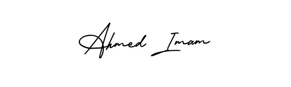 How to make Ahmed Imam name signature. Use AmerikaSignatureDemo-Regular style for creating short signs online. This is the latest handwritten sign. Ahmed Imam signature style 3 images and pictures png