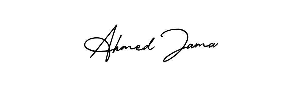 It looks lik you need a new signature style for name Ahmed Jama. Design unique handwritten (AmerikaSignatureDemo-Regular) signature with our free signature maker in just a few clicks. Ahmed Jama signature style 3 images and pictures png
