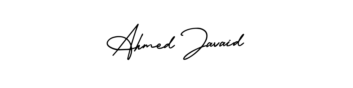 You should practise on your own different ways (AmerikaSignatureDemo-Regular) to write your name (Ahmed Javaid) in signature. don't let someone else do it for you. Ahmed Javaid signature style 3 images and pictures png