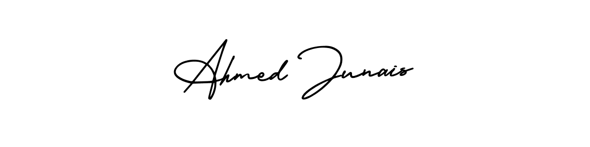 Best and Professional Signature Style for Ahmed Junais. AmerikaSignatureDemo-Regular Best Signature Style Collection. Ahmed Junais signature style 3 images and pictures png