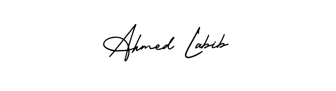 Create a beautiful signature design for name Ahmed Labib. With this signature (AmerikaSignatureDemo-Regular) fonts, you can make a handwritten signature for free. Ahmed Labib signature style 3 images and pictures png