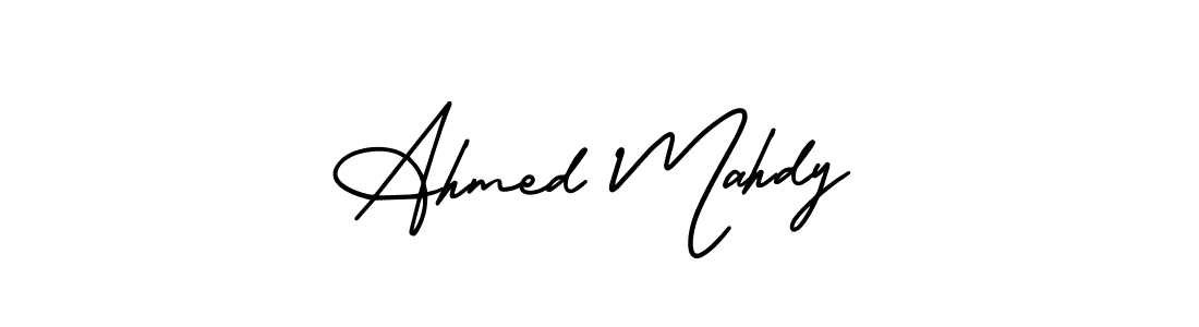 if you are searching for the best signature style for your name Ahmed Mahdy. so please give up your signature search. here we have designed multiple signature styles  using AmerikaSignatureDemo-Regular. Ahmed Mahdy signature style 3 images and pictures png