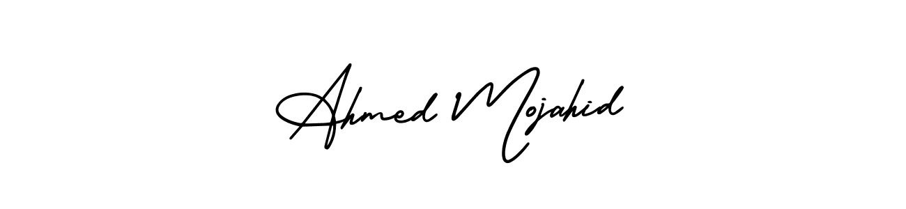 Ahmed Mojahid stylish signature style. Best Handwritten Sign (AmerikaSignatureDemo-Regular) for my name. Handwritten Signature Collection Ideas for my name Ahmed Mojahid. Ahmed Mojahid signature style 3 images and pictures png