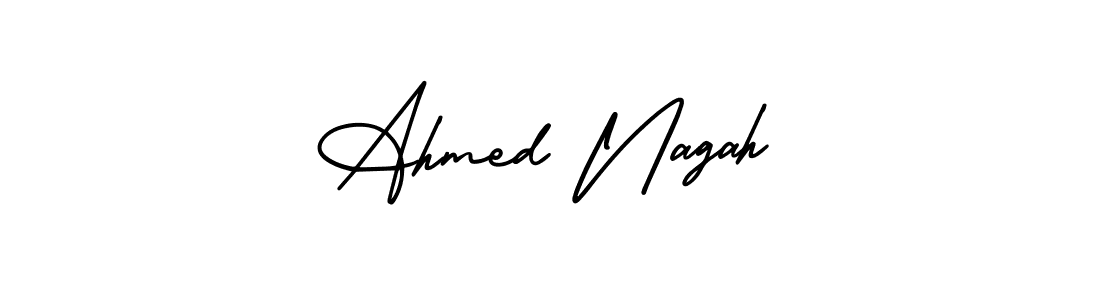 Also You can easily find your signature by using the search form. We will create Ahmed Nagah name handwritten signature images for you free of cost using AmerikaSignatureDemo-Regular sign style. Ahmed Nagah signature style 3 images and pictures png