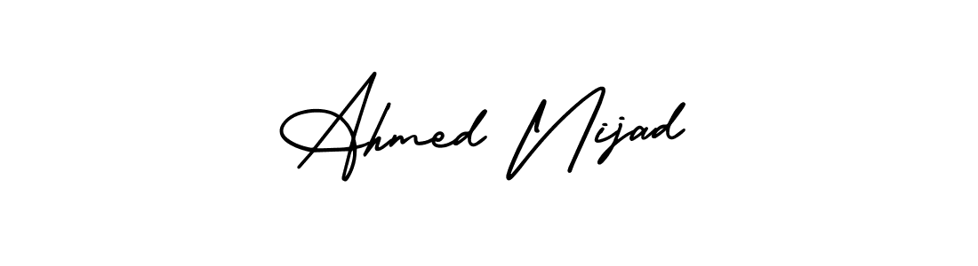 Here are the top 10 professional signature styles for the name Ahmed Nijad. These are the best autograph styles you can use for your name. Ahmed Nijad signature style 3 images and pictures png