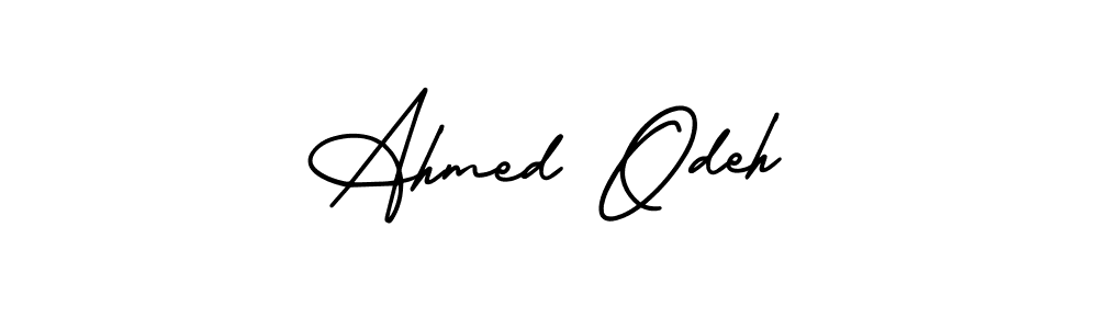 Also You can easily find your signature by using the search form. We will create Ahmed Odeh name handwritten signature images for you free of cost using AmerikaSignatureDemo-Regular sign style. Ahmed Odeh signature style 3 images and pictures png