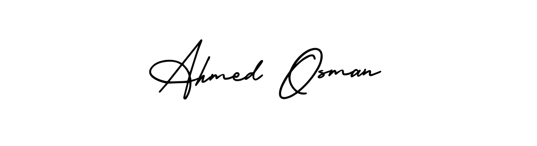 Design your own signature with our free online signature maker. With this signature software, you can create a handwritten (AmerikaSignatureDemo-Regular) signature for name Ahmed Osman. Ahmed Osman signature style 3 images and pictures png