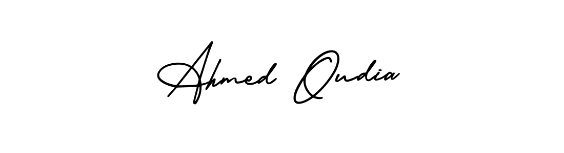 Use a signature maker to create a handwritten signature online. With this signature software, you can design (AmerikaSignatureDemo-Regular) your own signature for name Ahmed Oudia. Ahmed Oudia signature style 3 images and pictures png