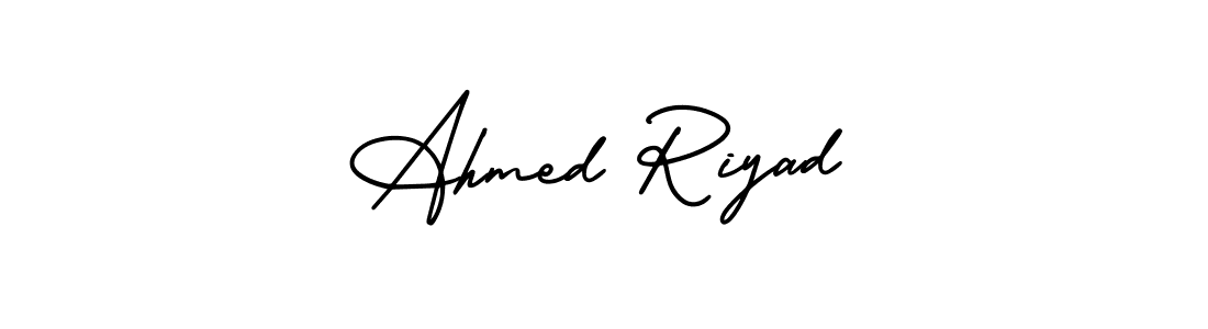 How to make Ahmed Riyad signature? AmerikaSignatureDemo-Regular is a professional autograph style. Create handwritten signature for Ahmed Riyad name. Ahmed Riyad signature style 3 images and pictures png