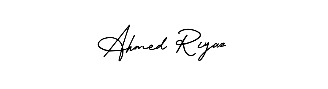 Ahmed Riyaz stylish signature style. Best Handwritten Sign (AmerikaSignatureDemo-Regular) for my name. Handwritten Signature Collection Ideas for my name Ahmed Riyaz. Ahmed Riyaz signature style 3 images and pictures png