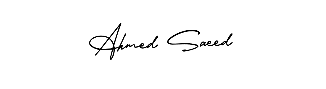 Create a beautiful signature design for name Ahmed Saeed. With this signature (AmerikaSignatureDemo-Regular) fonts, you can make a handwritten signature for free. Ahmed Saeed signature style 3 images and pictures png