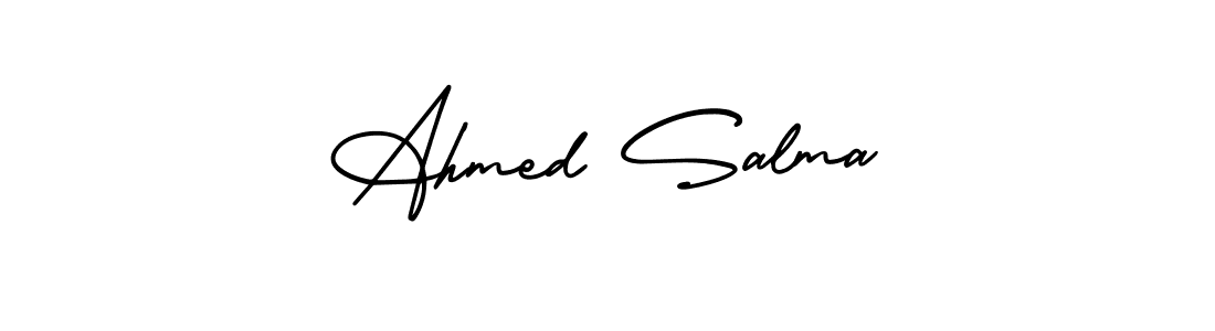 Create a beautiful signature design for name Ahmed Salma. With this signature (AmerikaSignatureDemo-Regular) fonts, you can make a handwritten signature for free. Ahmed Salma signature style 3 images and pictures png