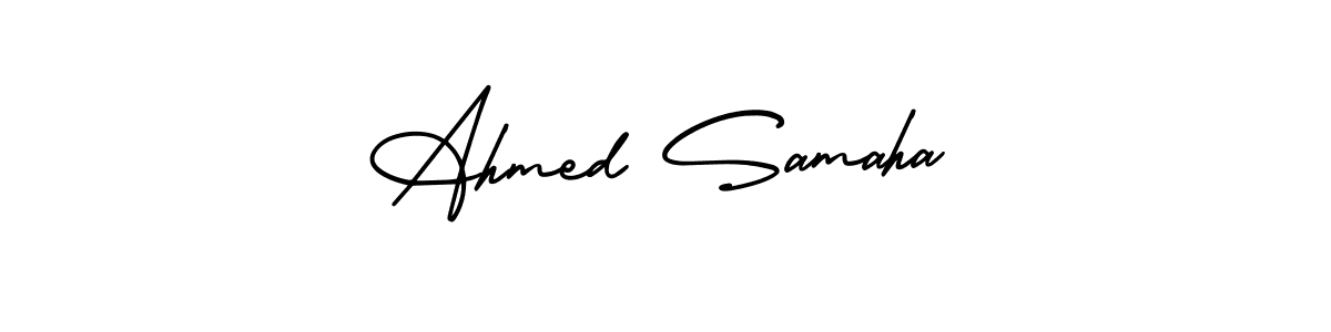 How to make Ahmed Samaha signature? AmerikaSignatureDemo-Regular is a professional autograph style. Create handwritten signature for Ahmed Samaha name. Ahmed Samaha signature style 3 images and pictures png